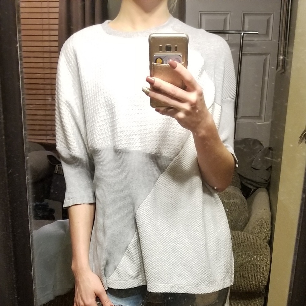 RIVA Oversized Grey Heavy Weight Blouse